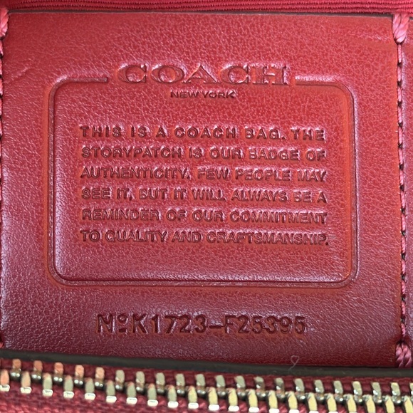 EUC Auth Coach Mini Brooke Carryall-Multi Wear Strap-Red Leather/Gold Toned - Picture 13 of 17